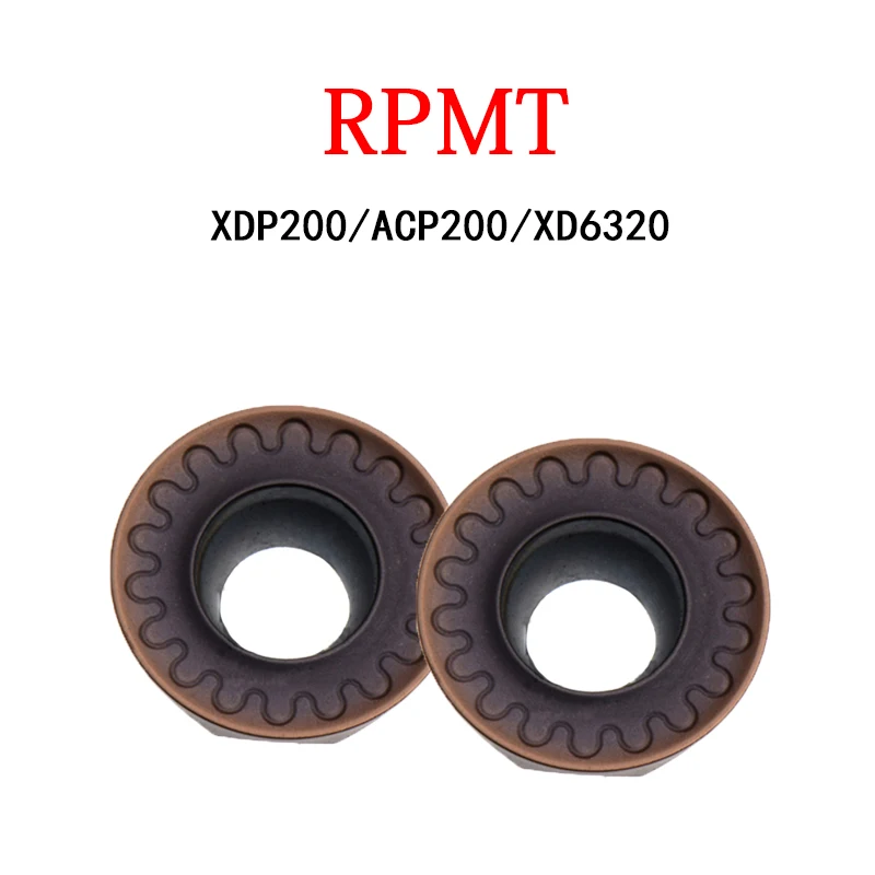 

Фрезерные вставки с ЧПУ RPMT RPMT10T3 RPMT1204 RPMT10T3MON RPMT1204MON XDP200 ACP200 XD6320, твердые металлические вставки для токарного станка