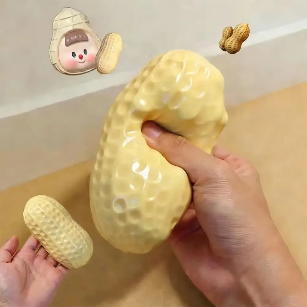 Peanut Stress Ball Squeeze Ball Squishy Toy Buttery-Soft Feel Fidget Toy ASMR Sensory Anti Stress Relief Toy for Adults Gifts