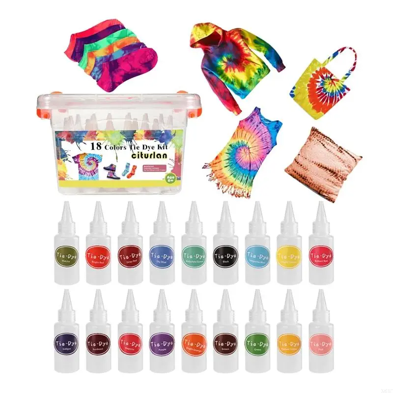 N84C DIY Fashion Dye Adult Kids Dye Supplies Set for Handmade Crafts