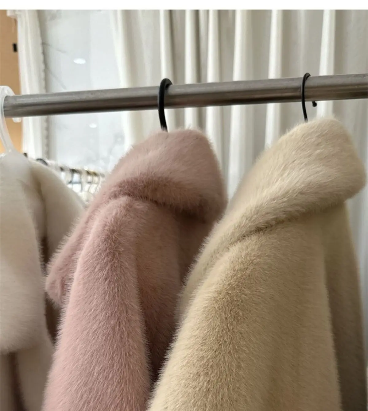 2023 Autumn and Winter New Women Faux Fur Coat Loose Thicken warm Long outwear Suit Collar imitate Mink-like Wool Fur Overcoat