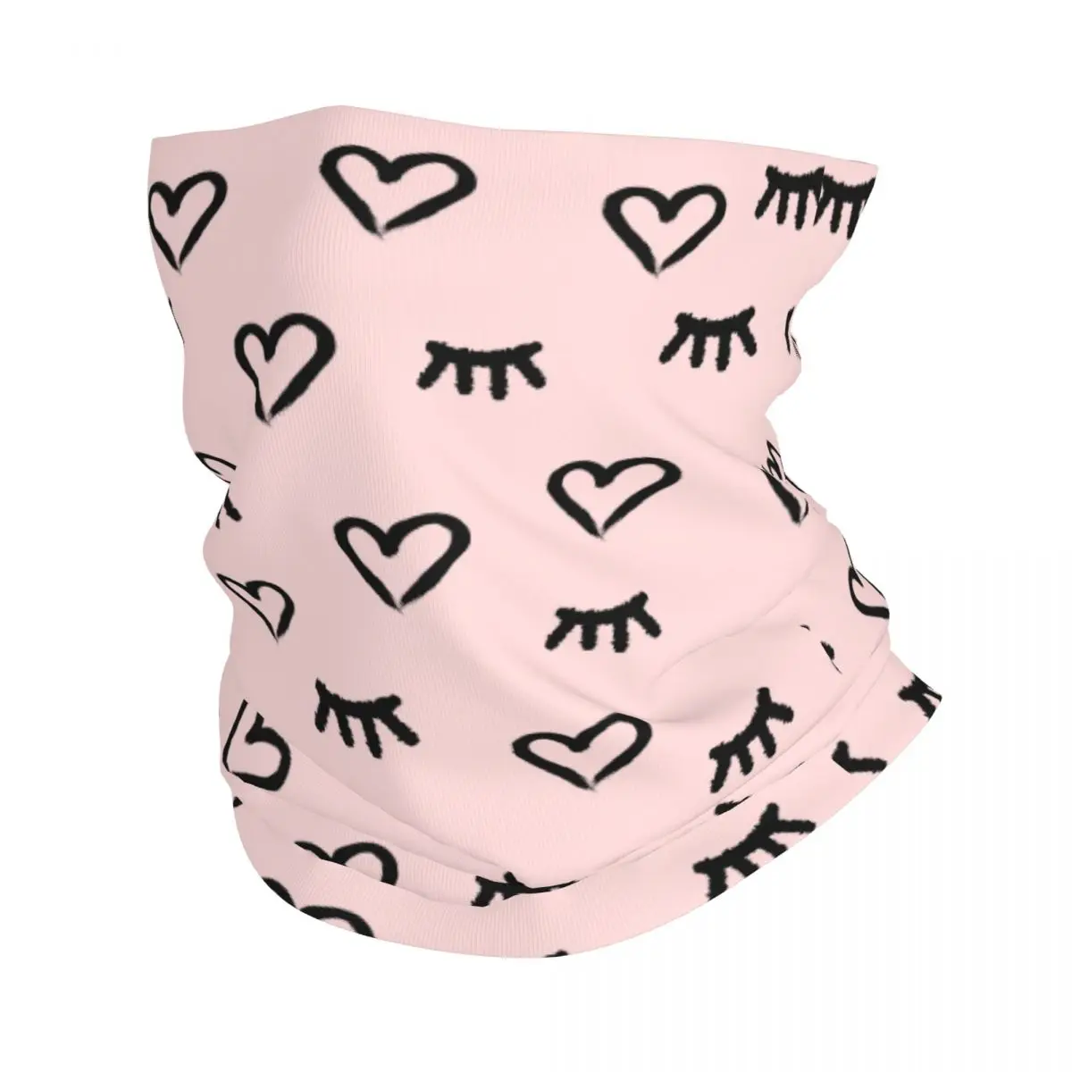 

Cute Closed Eyelash Cartoon Bandana Neck Cover Printed Balaclavas Wrap Scarf Outdoor Headband Riding for Men Women Adult Winter