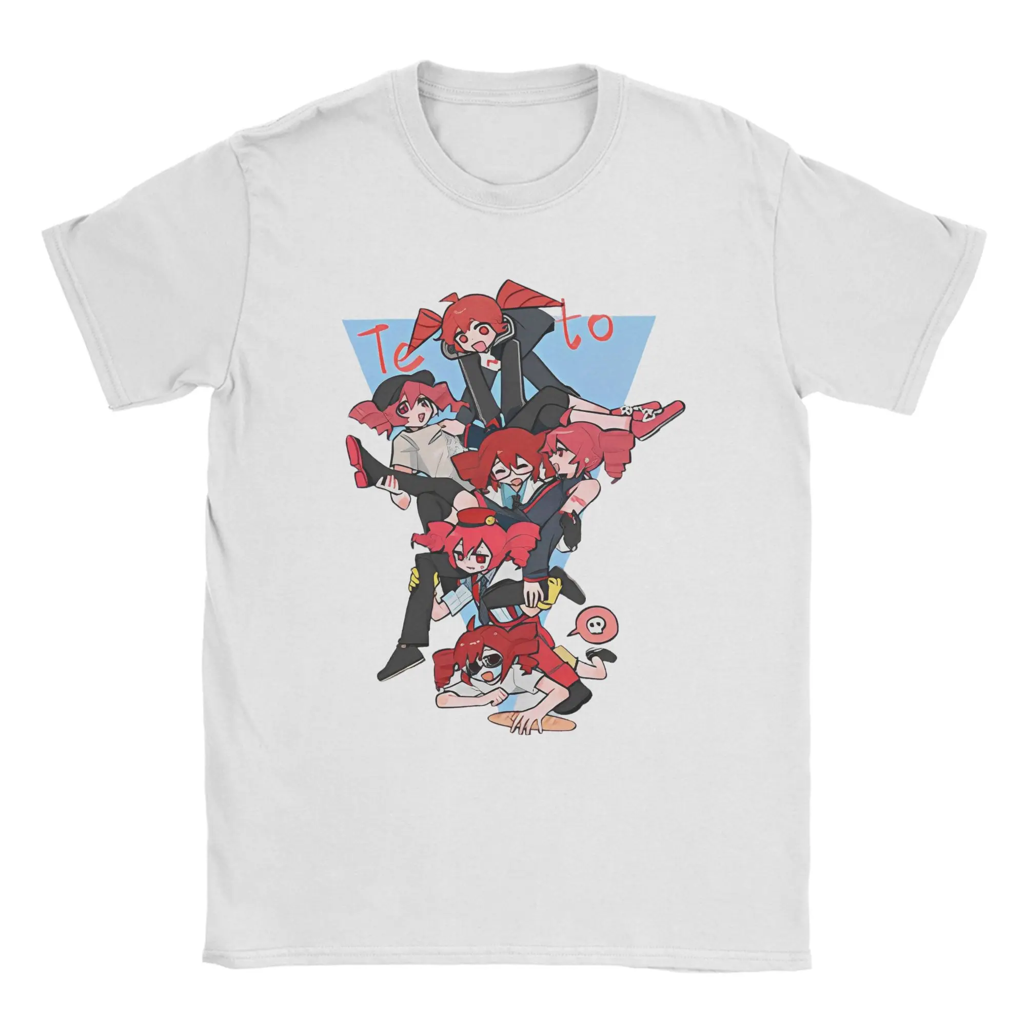 Kasane Teto Anime Oversized Cotton Crewneck T-Shirt - Hipster Streetwear Short Sleeve Beach Top