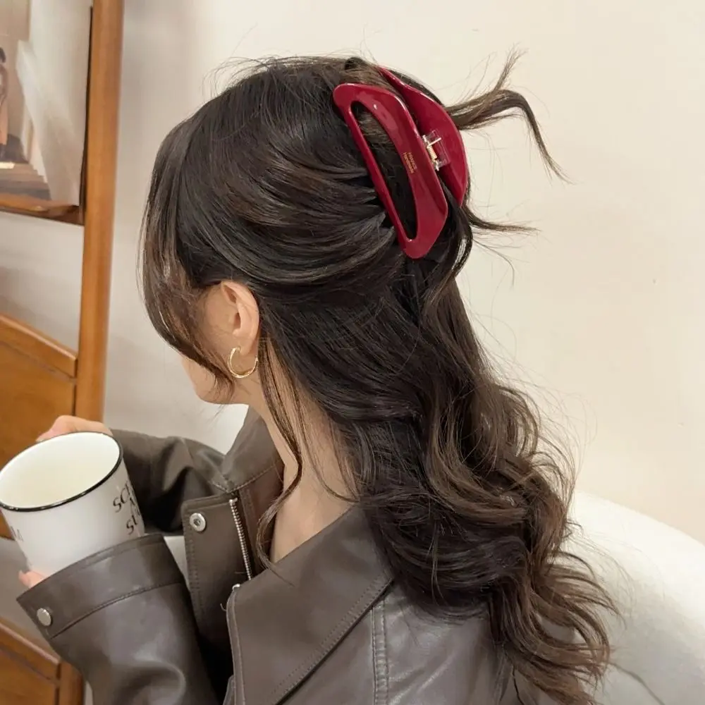 Große Haar klaue Haarschmuck Acetat rote Haars pange 10,5 cm Haarnadel Mädchen Frauen – Detail 8