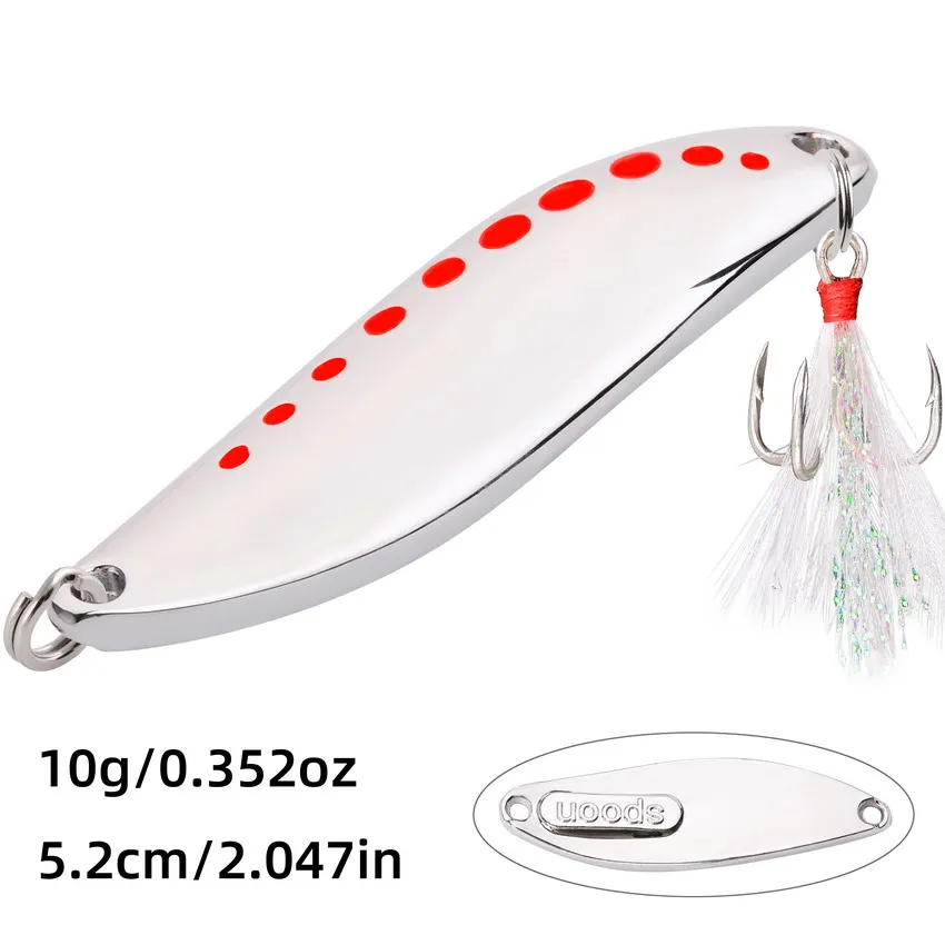 Premium Metal Vib Leech Spinners – Versatile Spoon Lures for Bass, Pike, and Perch Fishing
