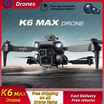 New K6Max Mini Drone Professinal Three Cameras Wide Angle Optical Flow Localization Four-way Obstacle Avoidance RC Quadcopter