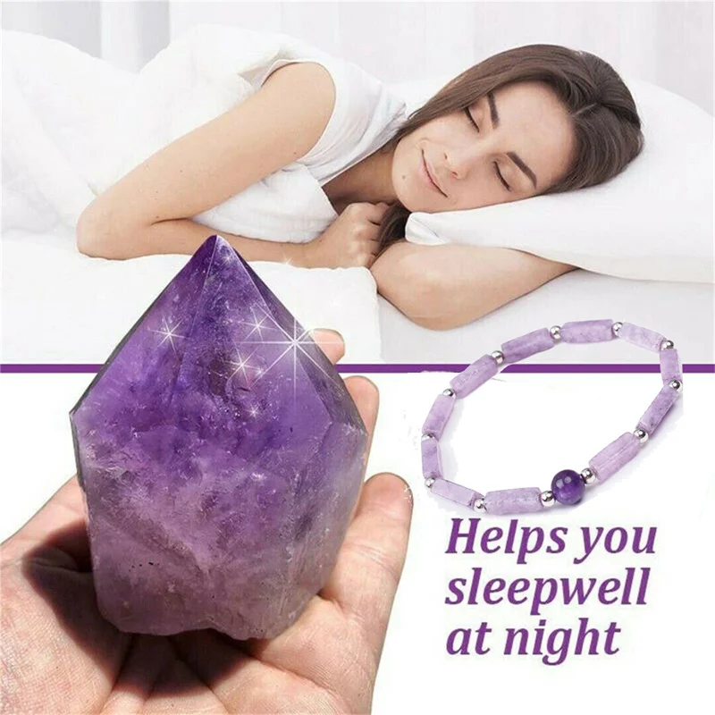 Natural Amethyst Body-purify Slimming Bracelet Stone Energy Bracelets for Women Fatigue Relief Healing Yoga 3