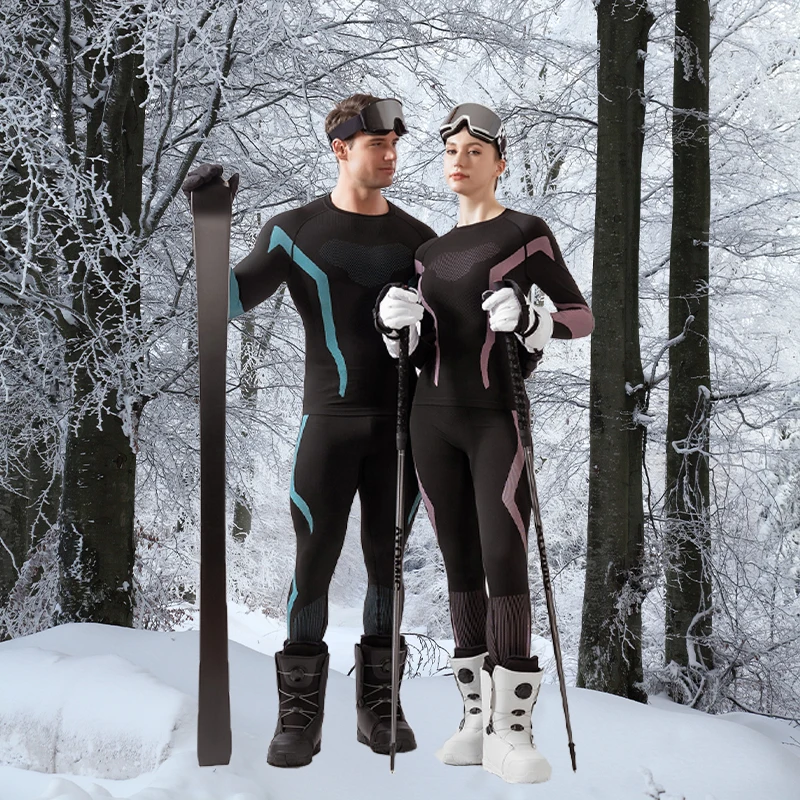 Men's & Women's Thermal System Baselayer Set Moisture-Wicking Anti-Odor with Seamless Design for Ski & Winter Sports