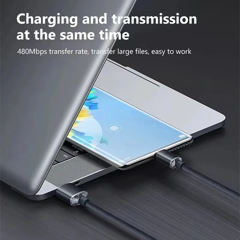 NNBILI 120W PD 타입 C 케이블 초고속 충전 케이블 아이폰 17 16 15용, 퀵차지 A-C 케이블 화웨이용 폰 충전기