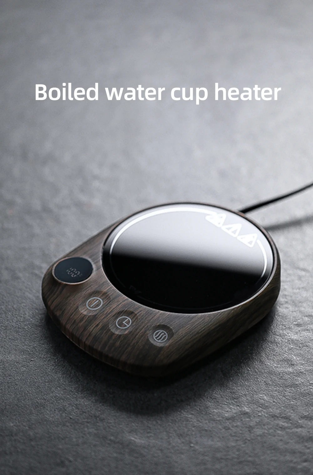 Description Picture 5 of item200W Coffee Mug Warmer Cup Heater 100°C Hot Tea Makers Warmer Coaster Heating Pad 5 Gear Cup Heaters For Coffee Milk Tea 220V