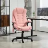 6 Point Vibrating Massage Office Chair with Heat,Velvet High Back Executive Office Chair with Reclining Backrest,Padded Armrests 2