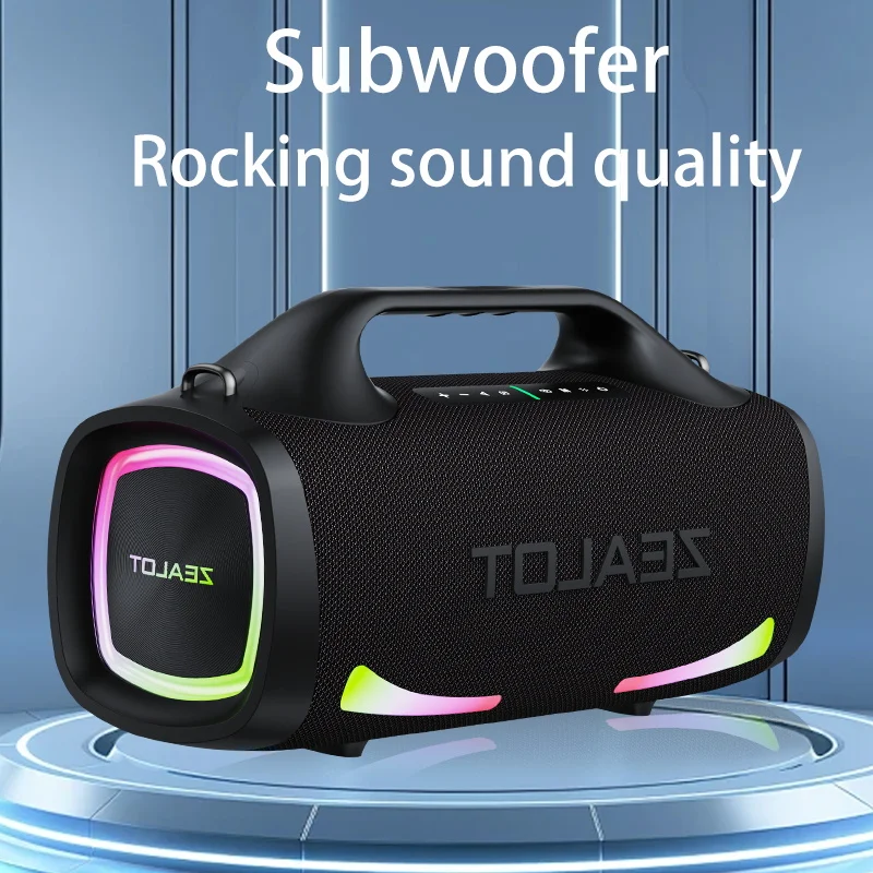 Zealot S79 100W Wireless speaker, Outdoor Portable Subwoofer Speaker, Hifi Sound quality,Dual Pairing, Fast Charging,24000mAh.