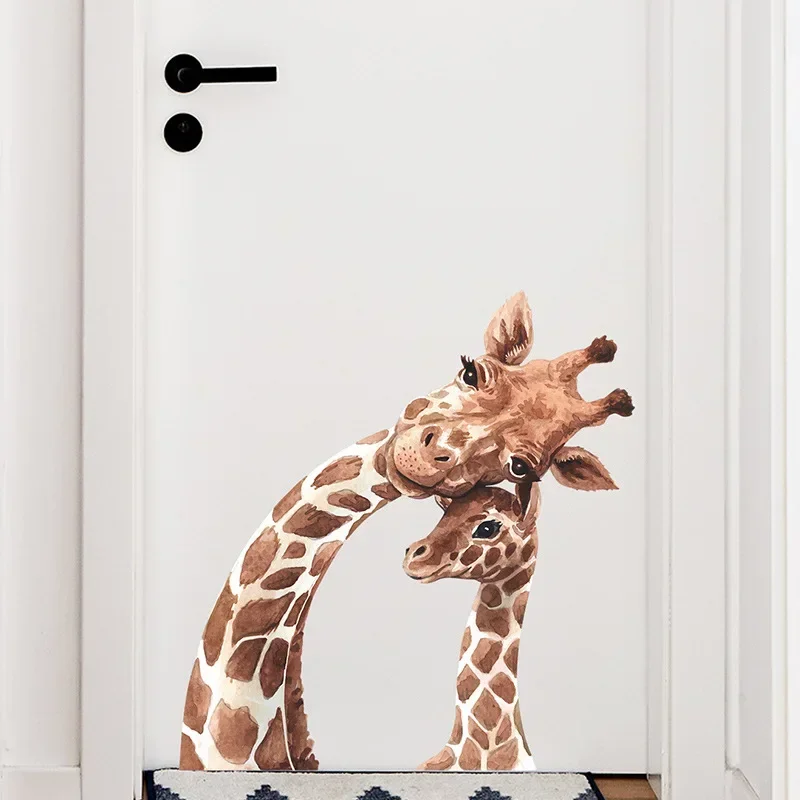 Wall Stickers Giraffe Kids Cartoon Vinyl Room Decoration For Living Room Bedroom Child Nursery