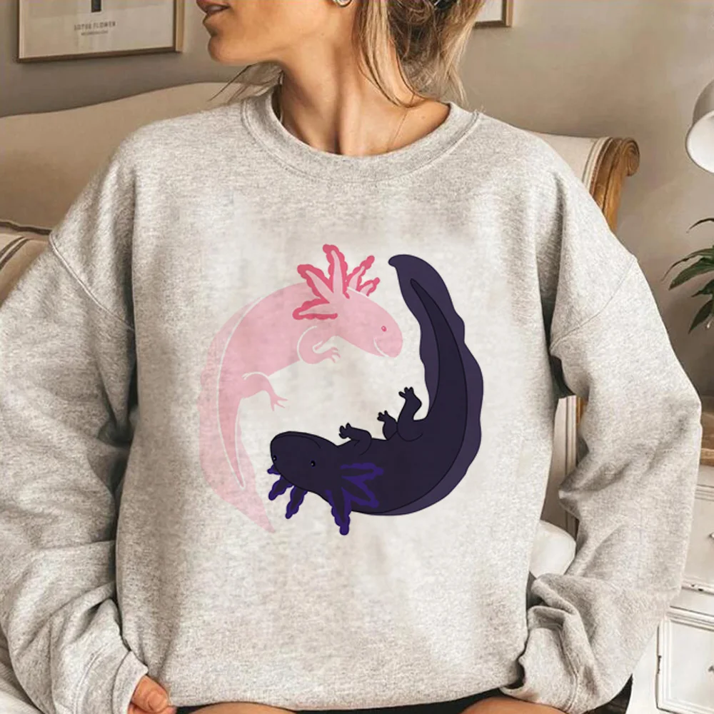 

Худи Ajolote Axolotl, женские винтажные зимние Смешные худи в эстетике, женский свитер с длинным рукавом