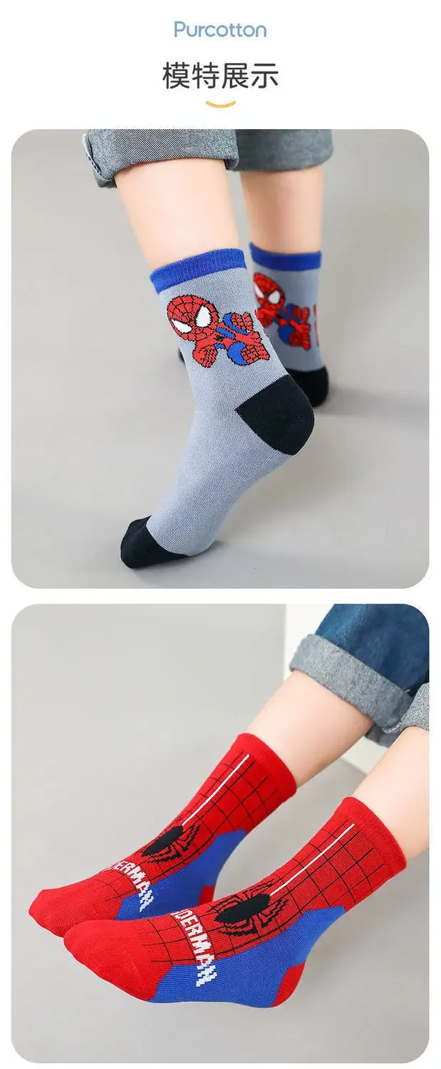 Disney Baby Socks Spiderman Cartoon Anime Hero Cotton Boys Tube Socks Children Autumn Winter Kids Socks Random 1pair 7 Sd4c15cdfa111455b984ffc23f46296f19