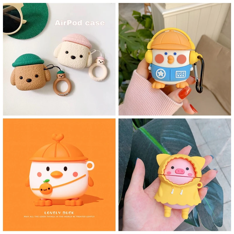 3D Силиконовый популярный стереоскопический Taddy Dog Cute чехол для AirPods pro Bluetooth наушники для Airpods 1 2 3 защитный чехол