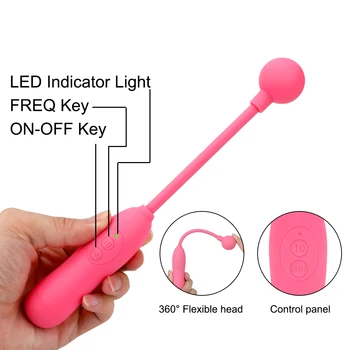 Sex Toys For Women Soft Silicone Bullet Egg 10 Frequency Full 360° Flexible Head Vibrator Erotic Flirting Nipple Anal Vibrator 2