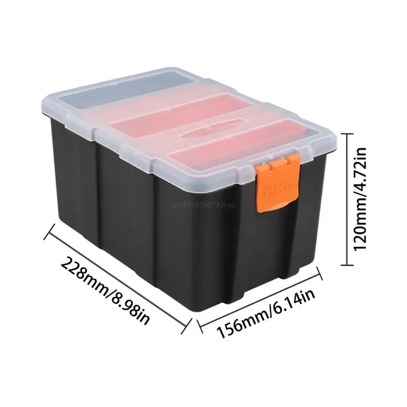 Small Parts Organizer, 6/11/21 Grids Parts Organizer With Removable Dividers For Hardware, Screws, Bolts,Beads, Jewelry 6