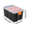 Small Parts Organizer, 6/11/21 Grids Parts Organizer With Removable Dividers For Hardware, Screws, Bolts,Beads, Jewelry 6
