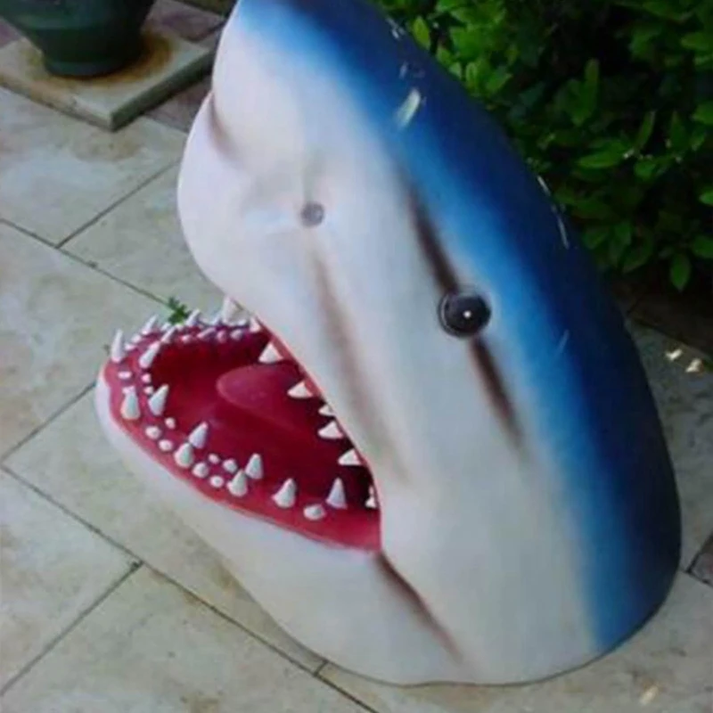 

Украшение для сада «Белая Акула», статуэтка с изображением животного, для украшения дома, двора и бара