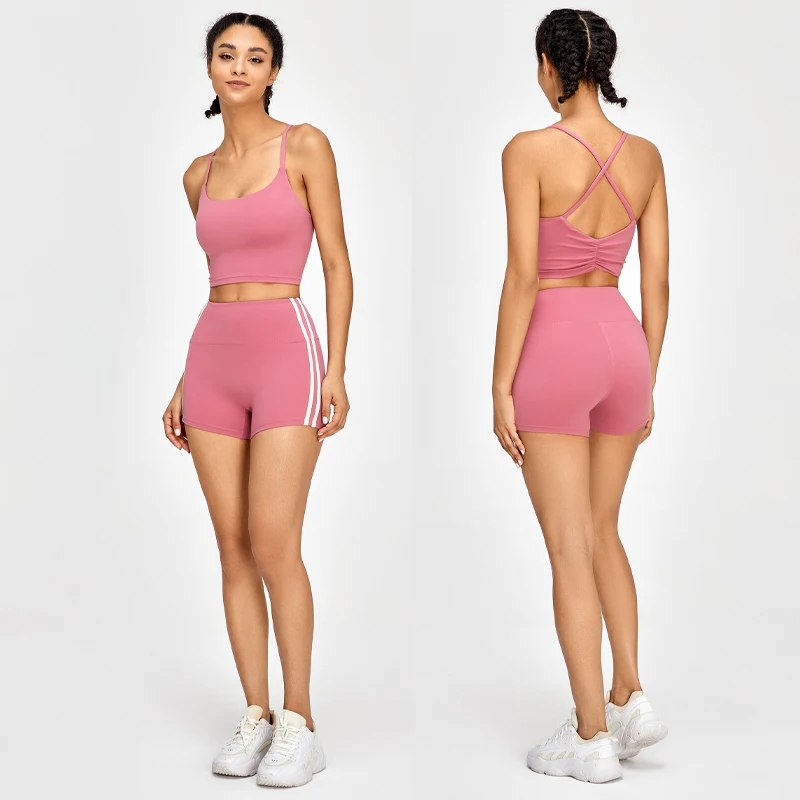 

2Pcs/set Solid Yoga Set Gym Clothes Sports wear Yoga Suits For Women Fitness Set Tracksuits Sports Bra Yoga Shorts Gym Leggings