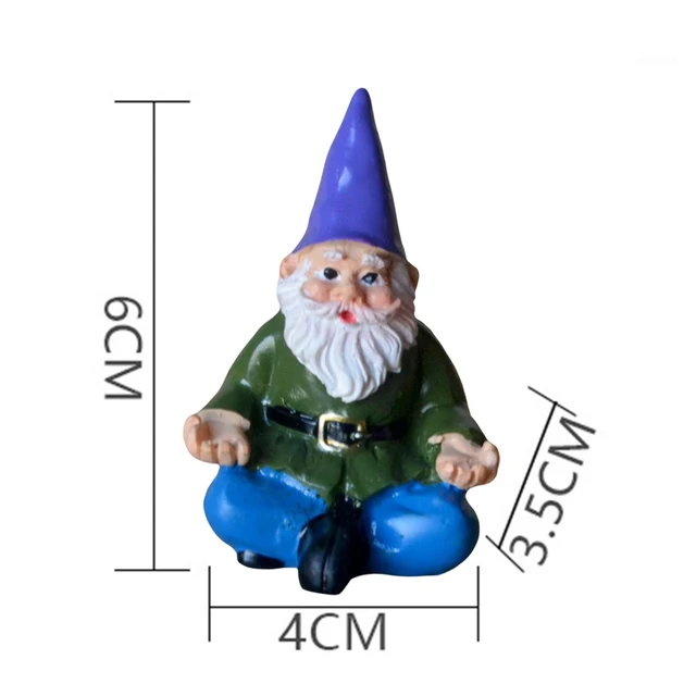 Gnome Törpe Művészet Szobrok Vicces Miniatűr Kültéri Figura Dísz Gyanta Dekorációs Kellékek Kézműves Kerti Gyep Tornáchoz - Image 6