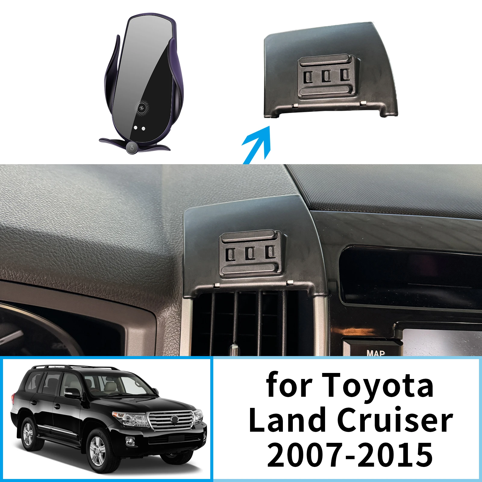Car Mobile Phone Holder For Toyota Land Cruiser 2007-2015 GPS Bracket Navigation Stand Auto Accessories
