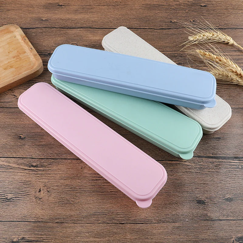 Tableware Storage Box Tableware Box Portable Flip Cover Type Cutlery Case Environmentally Friendly Spoon Storage Box Drop-resistant Household Supplies