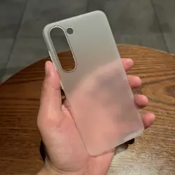 Ultra Thin Slim Soft TPU Clear Matte Phone Case - Transparent Protective Cover - S25 Ultra (WHITE)