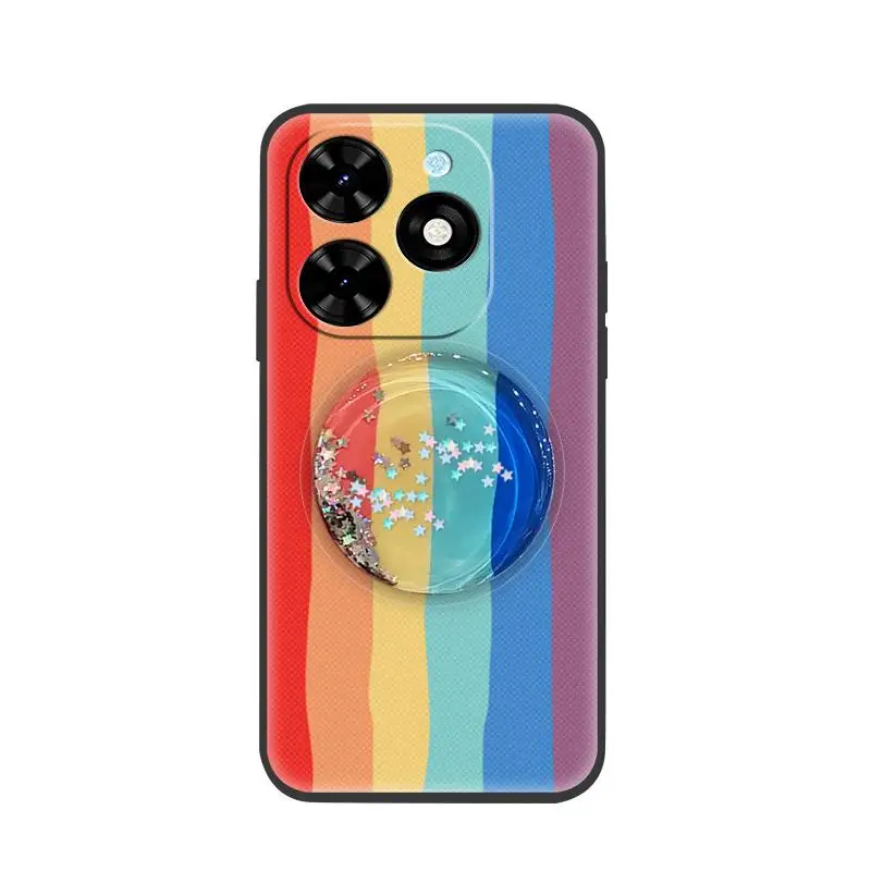 Фото ТПУ телефон с откидной подставкой для Tecno Spark Go 2024/BG6/POP8 Блестящий Защитный модный дизайн №5