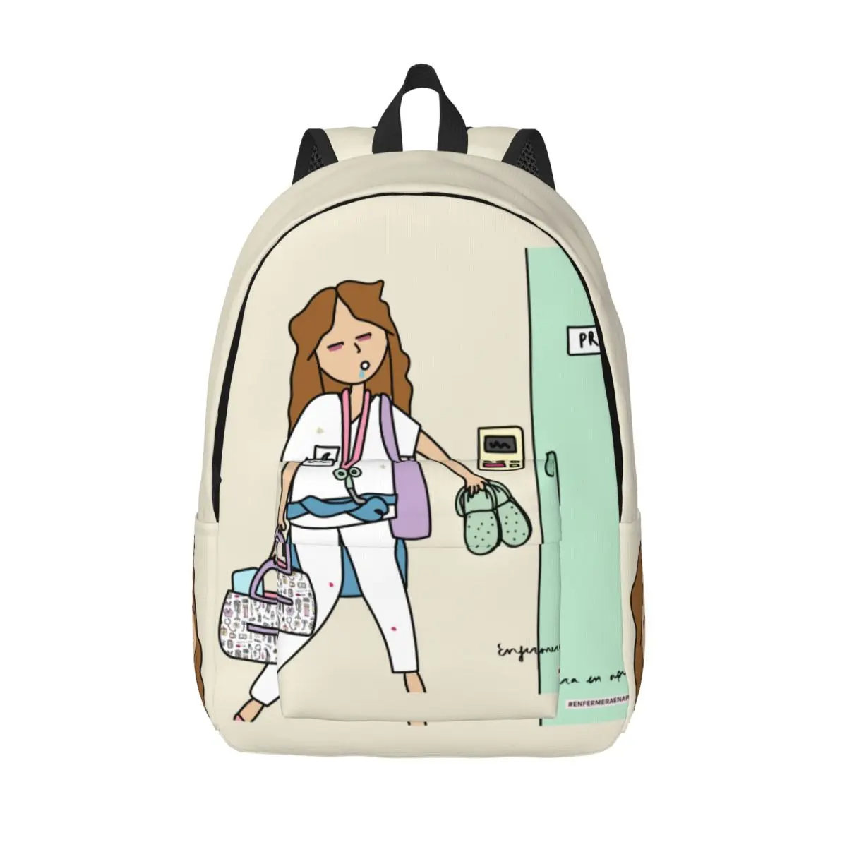 

Teens Student School Bookbag Enfermera En Apuros Doctor Nurse Medical Medicine Health Canvas Daypack Middle High College Travel