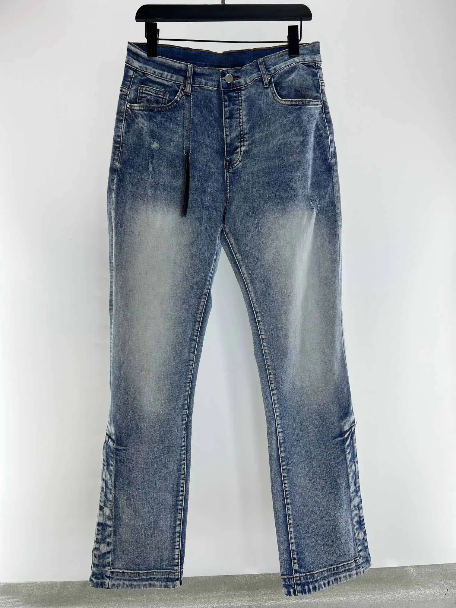 

men stacked flare jeans