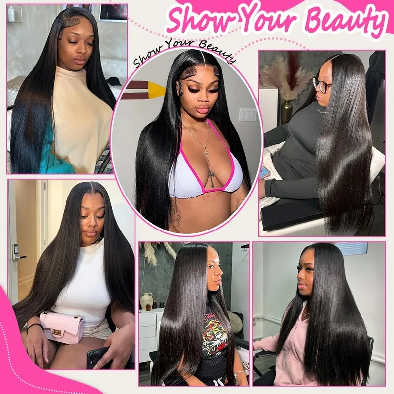 32 Inch Straight 100% Human Hair - Natural Color Silky Smooth No Tangle No Shedding Premium Extensions