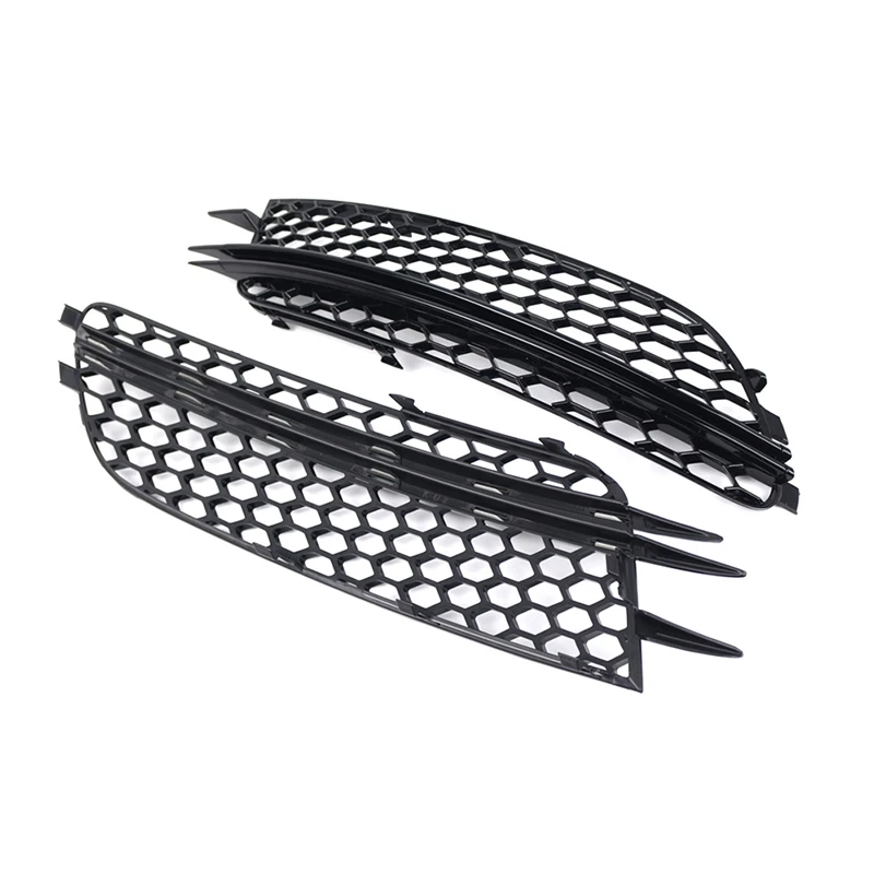 

2X Fog Light Lamp Grille Cover For A6 C7 A7 2012-2015 Honeycomb Mesh Fog Light Bezel 4G0807681 4G0807682