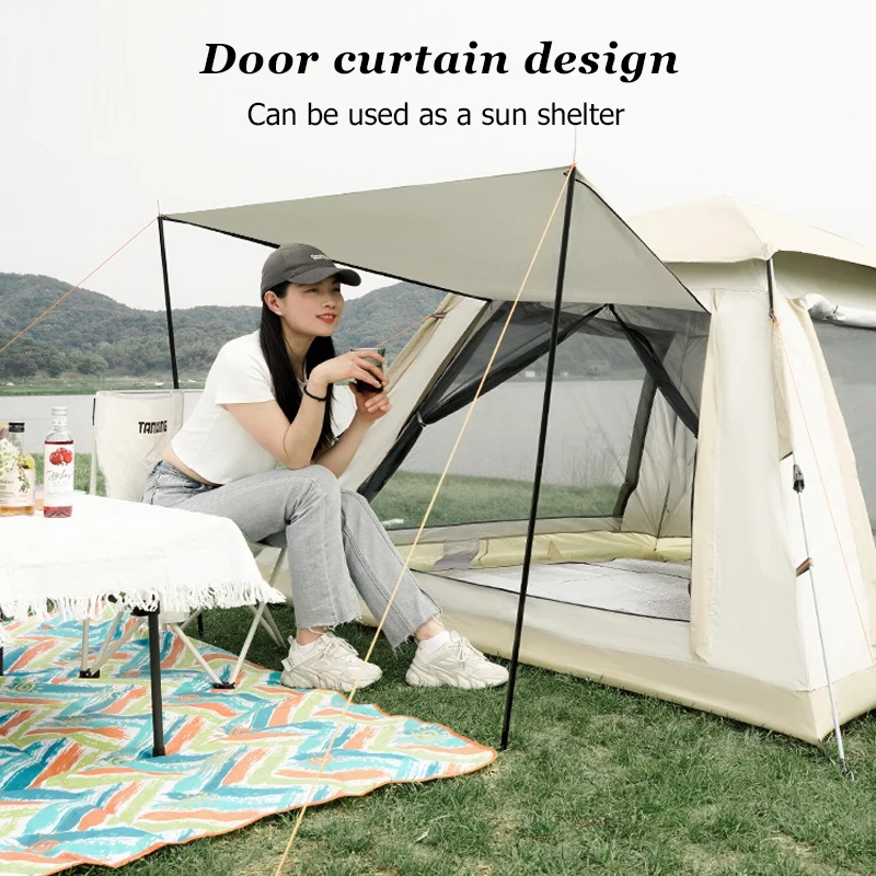 Swolf Outdoor Automatic Fully Tent 5~8 Person Beach Quick Open Folding Camping Double Rainproof Camping Shelters One Bedroom camping tent