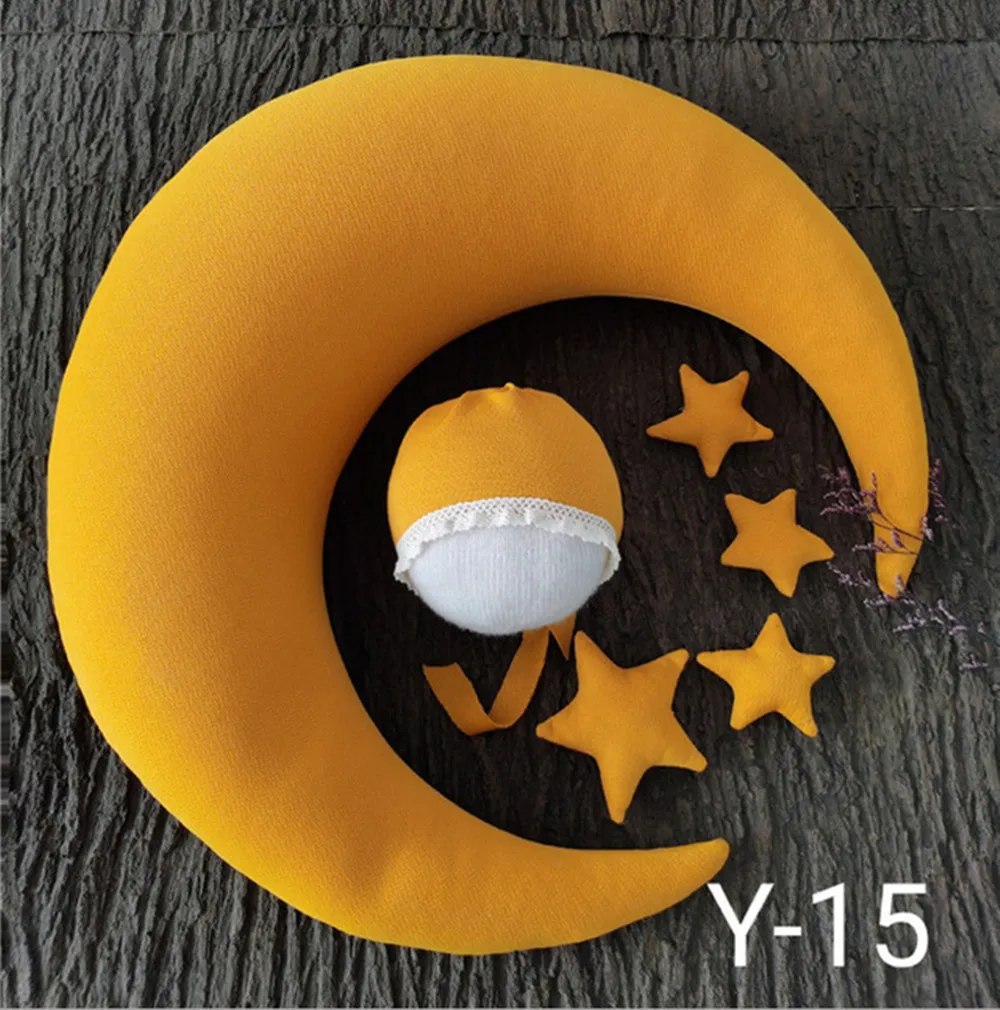 6pcs Newborn Photo Props Full Moon 100 Days Baby Head Cushion New Born Photography Ornaments Star Pillows Accessories Infant newborn full moon photo 100 days baby photography knitted slippers children s photography clothing props ニューボーンフォト 소품