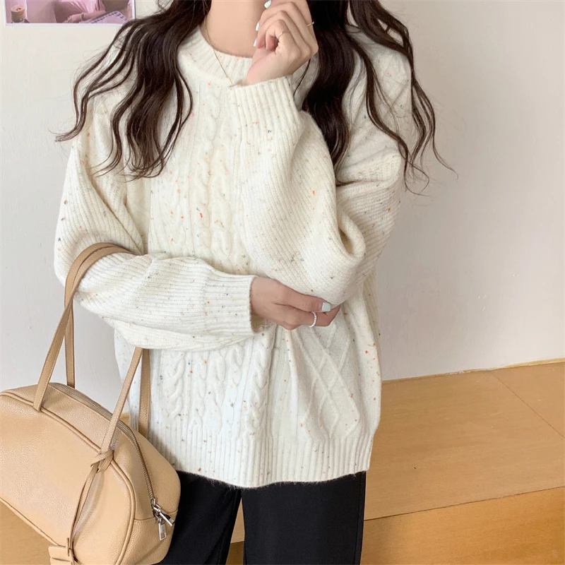 PLAMTEE High Quality Outerwear New Women Sweaters Autumn Sweet 2022 Girls Knitted Streetwear Thicken Pullovers Hot Jumpers green cardigan