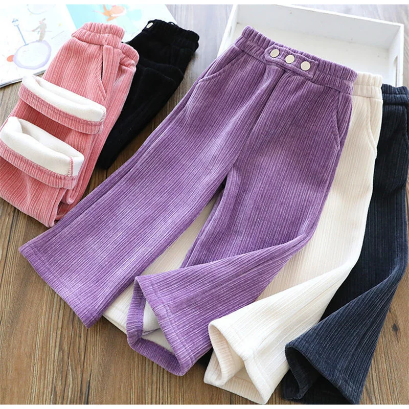 Girls Pants Kids Pants Girls Trousers Autumn Winter Plus Velvet