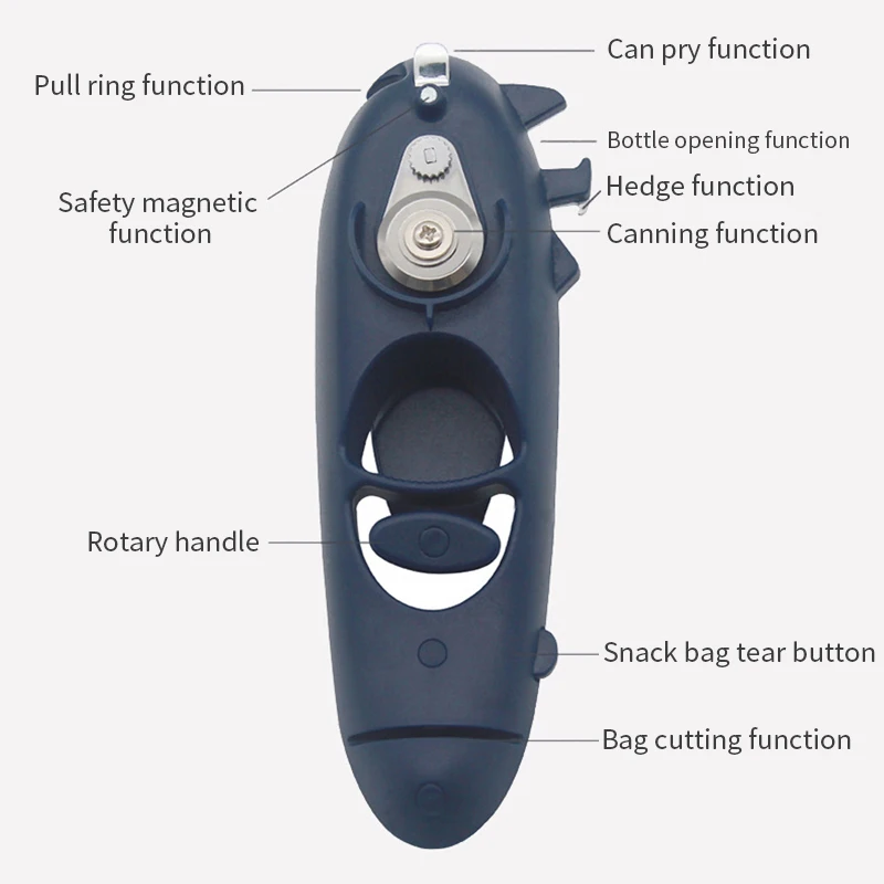 Can Opener Manual Multifunction 8 In 1 Practical Non Sharp Cans Restaurant Party Home Can Opener Portable Kitchen Accessories_voghion.com