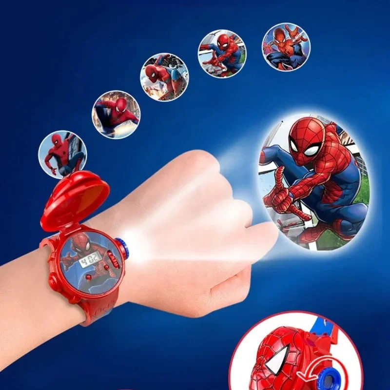 

Крутые детские часы Disney в мультяшном стиле Ptojectio Марвел Человек-паук мальчик Единорог Принцесса Эльза флэш Электронные Цифровые Студенческие аксессуары