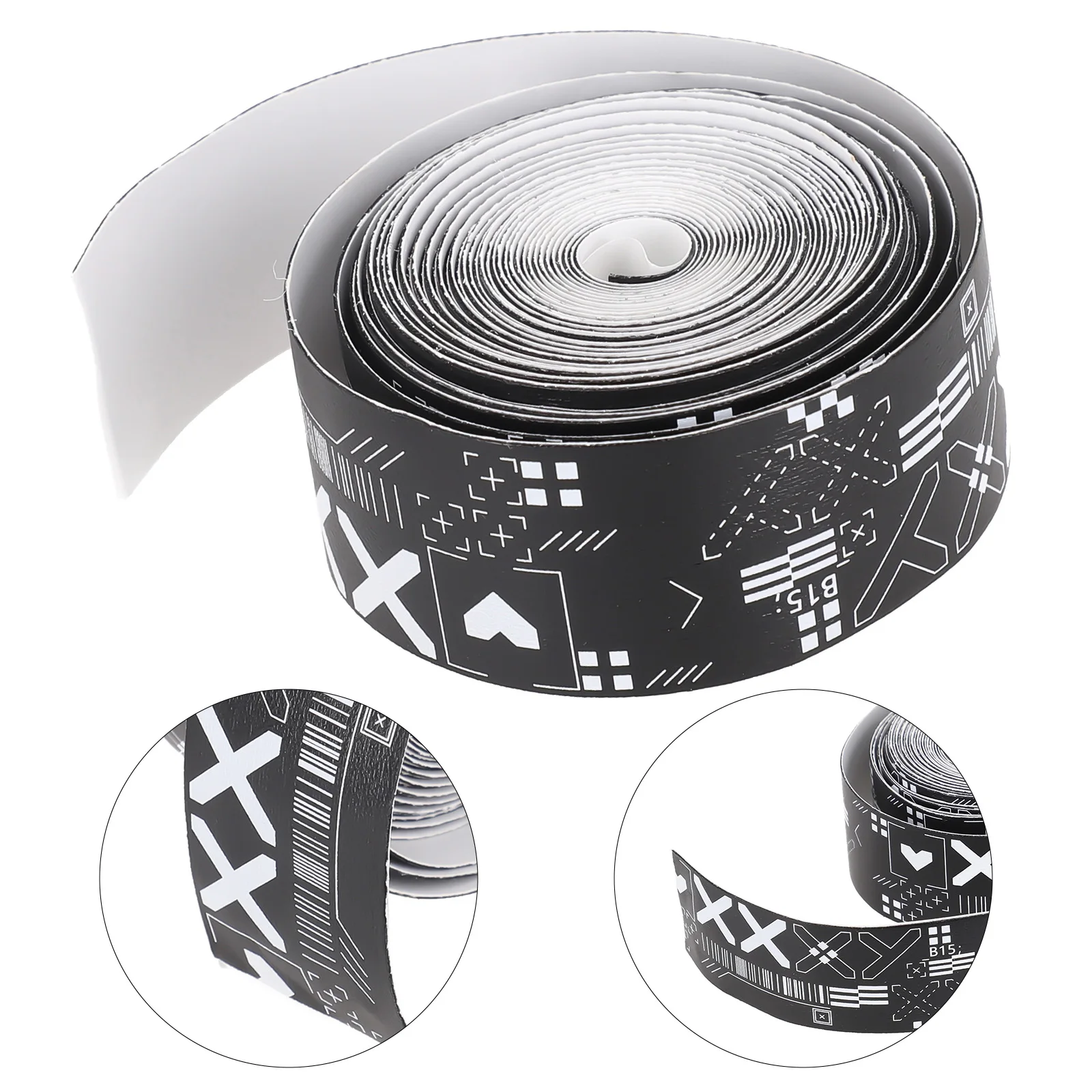 Tennis Racket Tape 1 Roll Tennis Racket Paddle Head Protection Tape Sticker TPU Racket Head Stickers For Beach Pickleball Protection