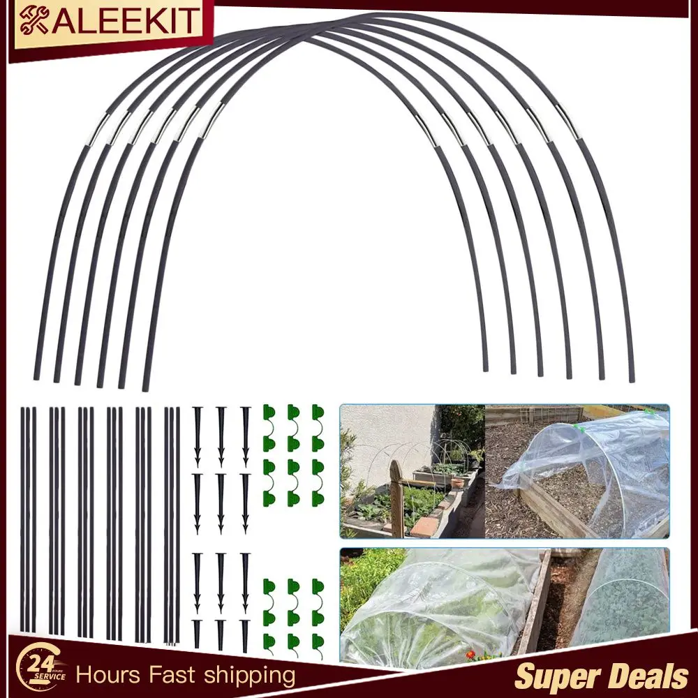 

Garden Plant Hoop Seedling Arch Shed Bracket Greenhouse Hoops Set Glass Durable Frost Protection For For Patios Vegetable Garden