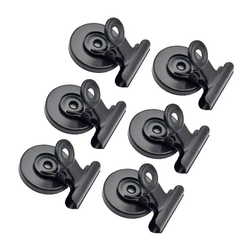 10Pcs Strong Neodymium Magnet Magnetic Clips Black Heavy Duty Fridge Magnet Clips Home Photo Displays Whiteboard Magnetic Clip