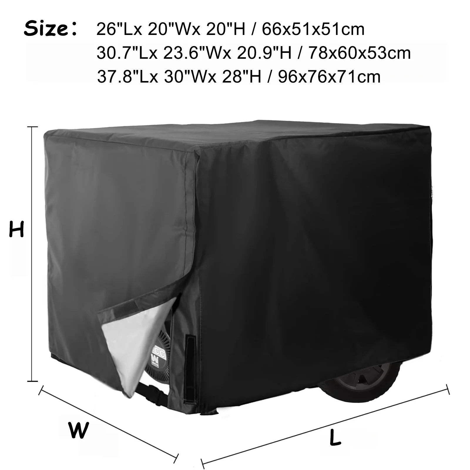 Porch Shield Waterproof Universal Generator Cover 32 x 24 x 24 inch - for Most Generators 5000-10000 Watt, Gray