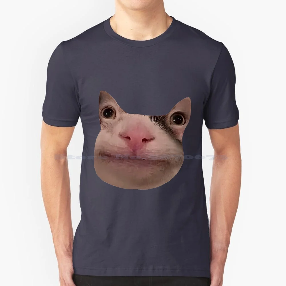 Beluga-Maglietta Divertente 100% Cotone Tee Meme Che Piange Gatto Esilarante Carino Cabeluga Beluga Beluga