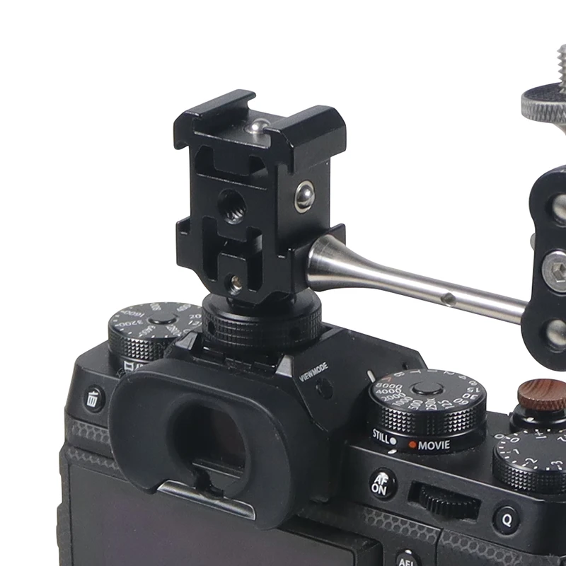 Triple Cold Shoe Mount Bracket 1/4 Extension for DJI Microphone