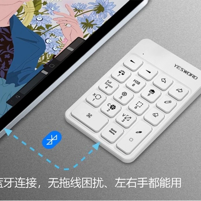 새로운 빠른 블루투스 무선 키보드 프로크리에이트 빠른 블루투스 무선 키보드 울트라 씬 포터블 미니 YESWORD AOIKTYE용
