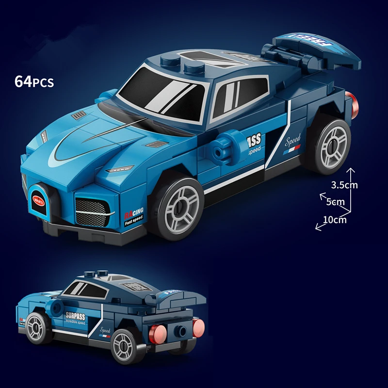 NEW DIY Four Grid Racers Racing Car Pull Back Speed Vehicle