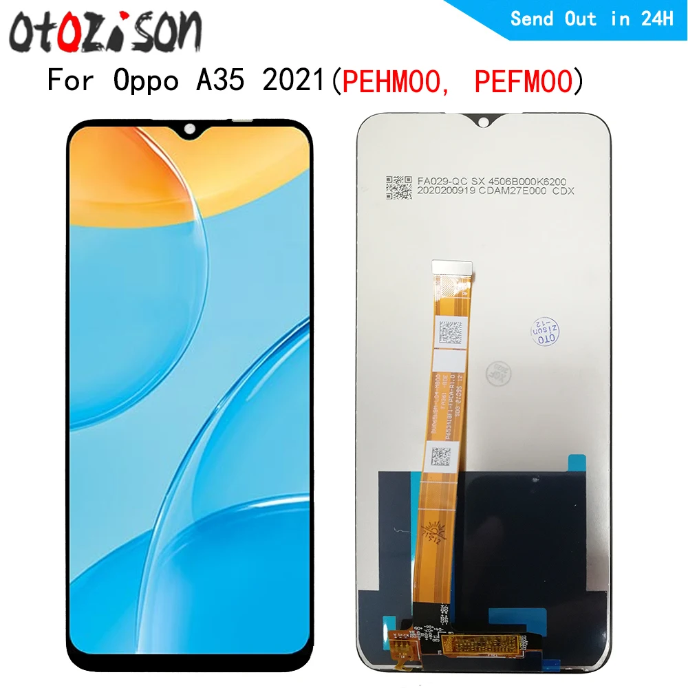 IPS-экран 6,52 дюйма для Oppo A35 2021 PEHM00, PEFM00, ЖК-дисплей, экран, сенсорная панель, дигитайзер с рамкой в сборе