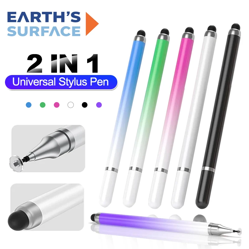 Stylus Pen Universal For Android IOS Drawing Capacitive Screen Touch For Xiaomi Samsung 2 in 1