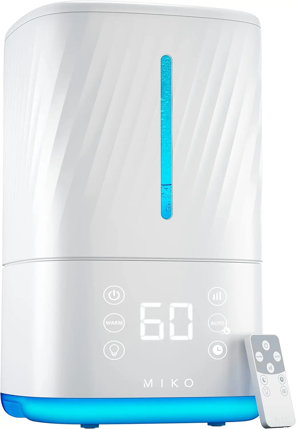 

Humidifier With Cool and Warm Mist, Ultrasonic Humidifiers for Large Room & Bedroom- Water Filter, Auto Mode, No Leak Design Dif